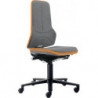 Chaise d’atelier pivotante Neon rouleaux tissu Supertec gris gris 450-620 mm BIMOS