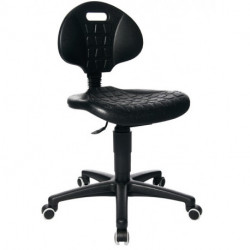 Chaise d’atelier pivotante Tec 20 rouleaux mousse polyuréthane noire 410-540 mm