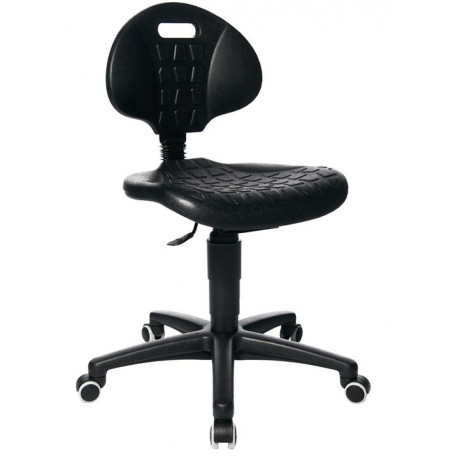 Chaise d’atelier pivotante Tec 20 rouleaux mousse polyuréthane noire 410-540 mm