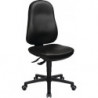 Chaise d’atelier pivotante Point 70 rouleaux rembourrage simili cuir noir 410-530 mm TOPSTAR