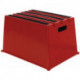 Marchepied pour charges lourdes marche plateforme y comp. 1 hauteur de la plate-forme 307 mm plastique rouge