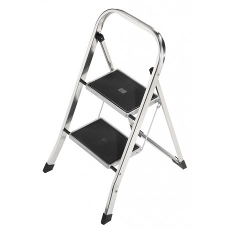 Escabeau pliant marche plateforme y comp. 2 hauteur de la plate-forme 460 mm aluminium avec marches en acier HAILO