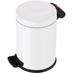 Poubelle à pédale 3 l D180xH270 mm tôle d’acier blanc HAILO