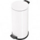 Poubelle à pédale 18 l D280xH530 mm tôle d’acier blanc HAILO