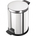 Poubelle à pédale 12 l D280xH360 mm acier inoxydable poli HAILO