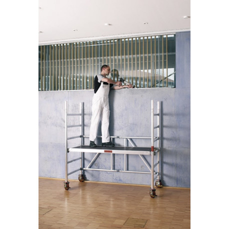 Échafaudage mobile Zifa P2 L. de travail 750 x L. 1800 mm aluminium Hauteur de l’échafaudage 1830 mm 2 kN/m² LAYHER