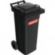 Bac à ordures 80 l HDPE gris anthracite mobile, selon EN 840 SULO