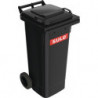 Bac à ordures 80 l HDPE gris anthracite mobile, selon EN 840 SULO