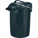 Poubelle 35 l plastique anthracite avec anse SULO