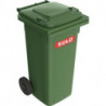 Bac à ordures 120 l HDPE vert mobile selon EN 840 SULO