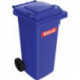 Bac à ordures 120 l HDPE bleu mobile selon EN 840 SULO