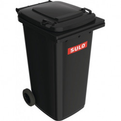 Bac à ordures 240 l HDPE gris anthracite mobile selon EN 840 SULO