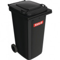 Bac à ordures 240 l HDPE gris anthracite mobile selon EN 840 SULO