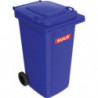 Bac à ordures 240 l HDPE bleu mobile selon EN 840 SULO
