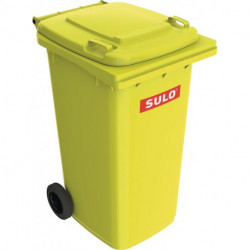 Bac à ordures 240 l HDPE jaune mobile selon EN 840 SULO