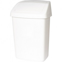 Poubelle à couvercle basculant H377xl246xP198 mm 10 l plastique blanc RUBBERMAID