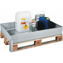 Bac collecteur 150 l GFK avec équerre de fixation L1210xl810xH165 mm CEMO