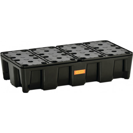 Bac collecteur 35 l L800xB400xH180 mm polyéthylène avec grille en PE CEMO