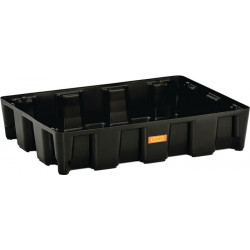 Bac collecteur 60 l L800xB600xH165 mm polyéthylène sans grille en PE CEMO