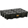 Bac collecteur 60 l L800xB600xH180 mm polyéthylène avec grille en PE CEMO