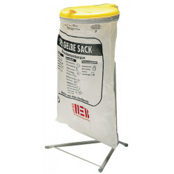 Poubelle H980xl500xP530 mm 120 l couvercle jaune (KS) avec pied VAR