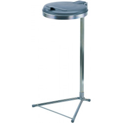 Poubelle H980xl500xP530 mm 120 l couvercle galvanisé (ME) avec pied VAR