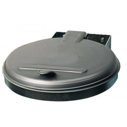 Poubelle l.400xP510 mm 120 l couvercle galvanisé (ME) VAR
