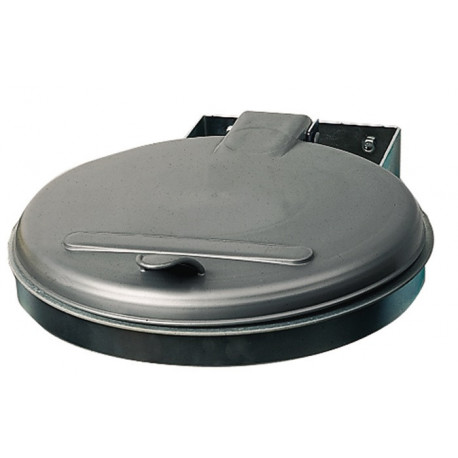 Poubelle l.400xP510 mm 120 l couvercle galvanisé (ME) VAR