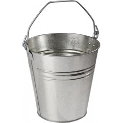 Seau 9,5 l tôle en acier, galvanisé argent D. 280 mm hauteur 280 mm (Par 12)