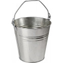 Seau 9,5 l tôle en acier, galvanisé argent D. 280 mm hauteur 280 mm (Par 12)
