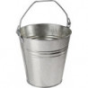 Seau 125 l tôle en acier galvanisé argent D. 300 mm hauteur 300 mm (Par 12)
