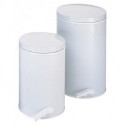 Poubelle à pédale 13 l D270xH410 mm tôle d’acier blanc WESCO
