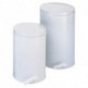 Poubelle à pédale 25 l D310xH500 mm tôle d’acier blanc WESCO
