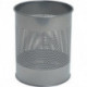 Corbeille à papier 15 l H315xD.260 mm avec grille perforée tôle d’acier à revêtement poudre argent métallique DURABLE