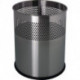 Corbeille à papier 15 l H321xD.255 mm rond acier inoxydable argent HELIT