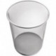 Corbeille à papier 15 l H280xD.267 mm avec décor perforé acier argent HELIT