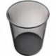 Corbeille à papier 15 l H280xD.267 mm avec décor perforé acier noir HELIT