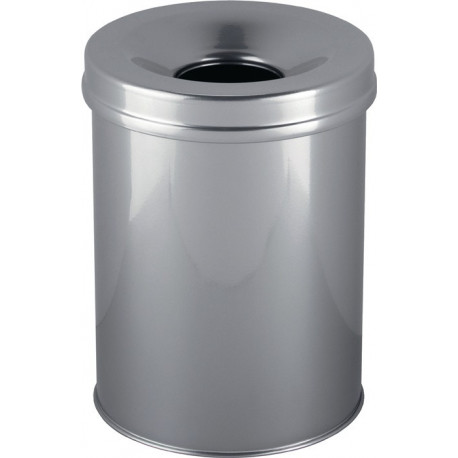Poubelle H357xD.260 mm 15 l argent DURABLE