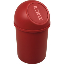 Poubelle H375xD.214 mm 6 l rouge HELIT