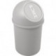 Poubelle H375xD.214 mm 6 l gris clair HELIT
