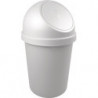 Poubelle H700xD.403 mm 45 l gris clair HELIT
