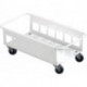Châssis mobile avec 4 roulettes pivotantes poubelle de tri 60 l blanc DURABLE