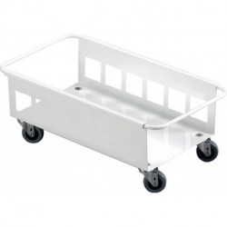 Châssis mobile avec 4 roulettes pivotantes poubelle de tri 60 l blanc DURABLE