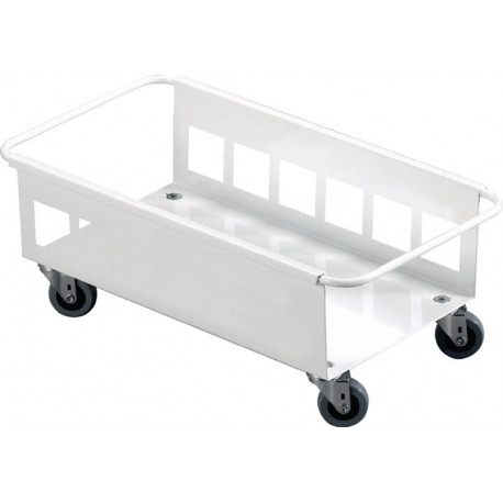 Châssis mobile avec 4 roulettes pivotantes poubelle de tri 60 l blanc DURABLE