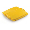 Couvercle PP jaune l.507xP470 mm adapté à poubelle 90 l compatible alimentaire DURABLE