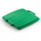 Couvercle PP vert l.507xP470 mm adapté à poubelle 90 l compatible alimentaire DU