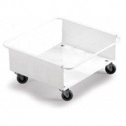 Chariot avec 4 roulettes pivotantes poubelle de tri 90 l blanc DURABLE