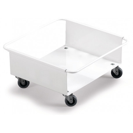 Chariot avec 4 roulettes pivotantes poubelle de tri 90 l blanc DURABLE