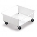 Chariot avec 4 roulettes pivotantes poubelle de tri 90 l blanc DURABLE