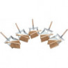 Set de pelles à poussière avec manche en bois 10x balayette coco 5x pelle et 5 pelles à poussière SOREX